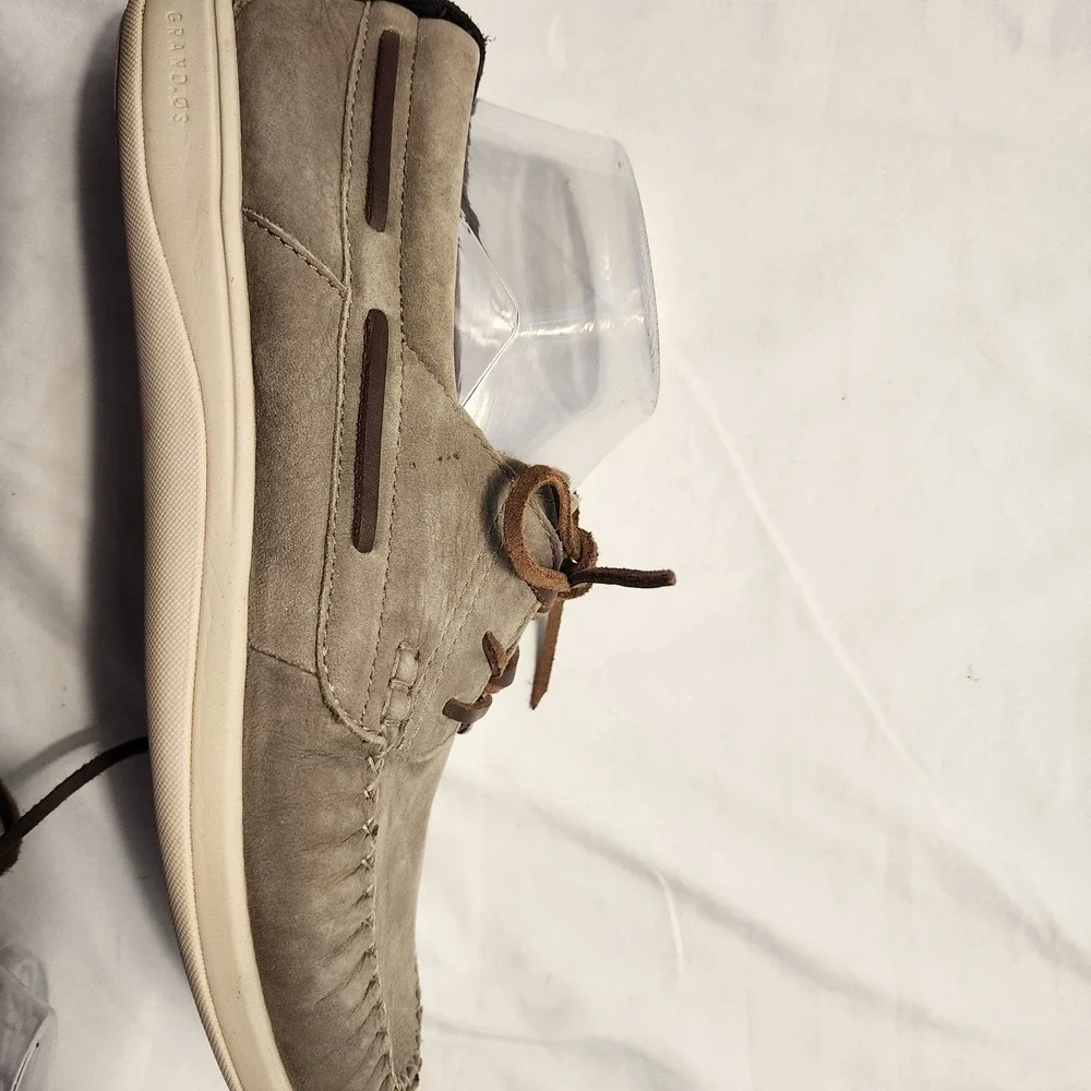 Cole Haan Men's Suede Tan‎ Deck Causal Shoes Size 9M Lace Up Sea Otter Boat Shoe